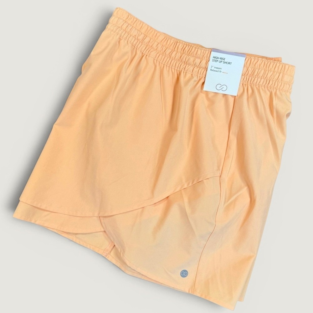 CALIA Drawstring Step Up Shorts Womens M Peach Relaxed Fit Athletic Gym Running